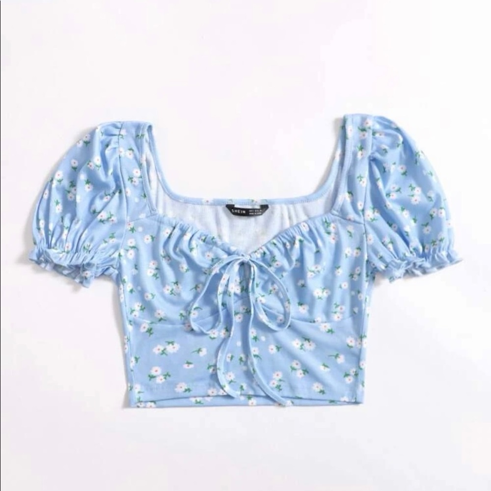 blue flower top
